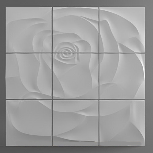 Гипсовая 3D панель Панно Роза