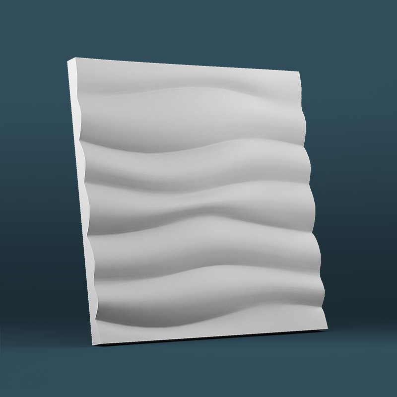 Гипсовая 3D панель Волна горизонтальная крупный рельеф