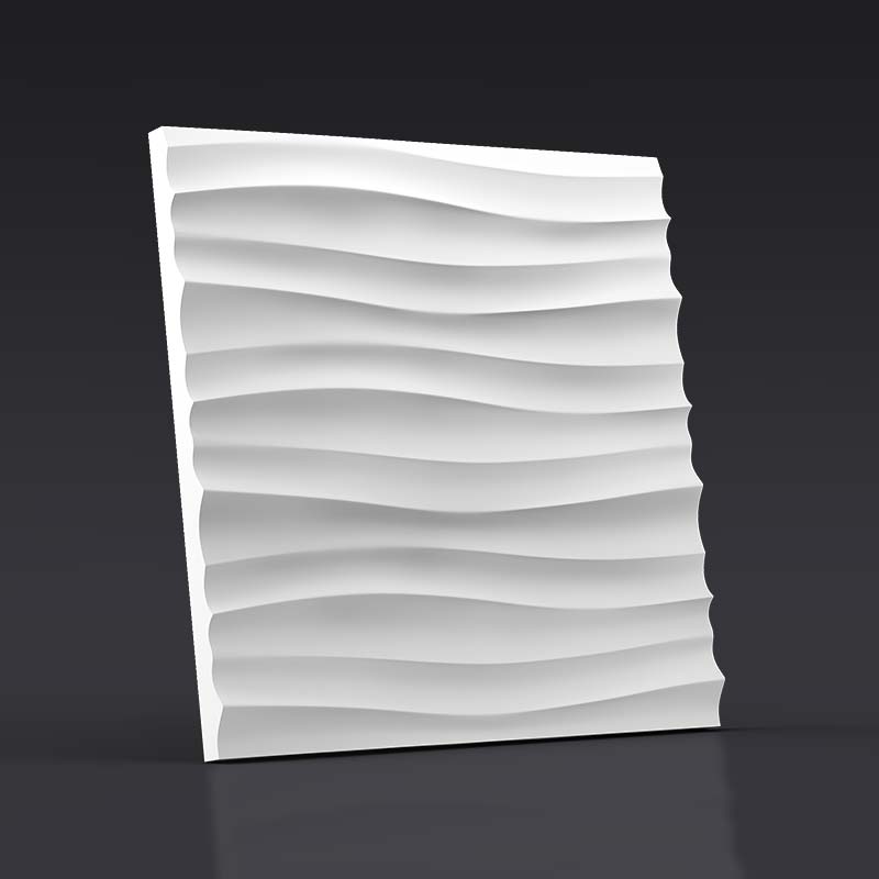 Гипсовая 3D панель Волна горизонтальная мелкая